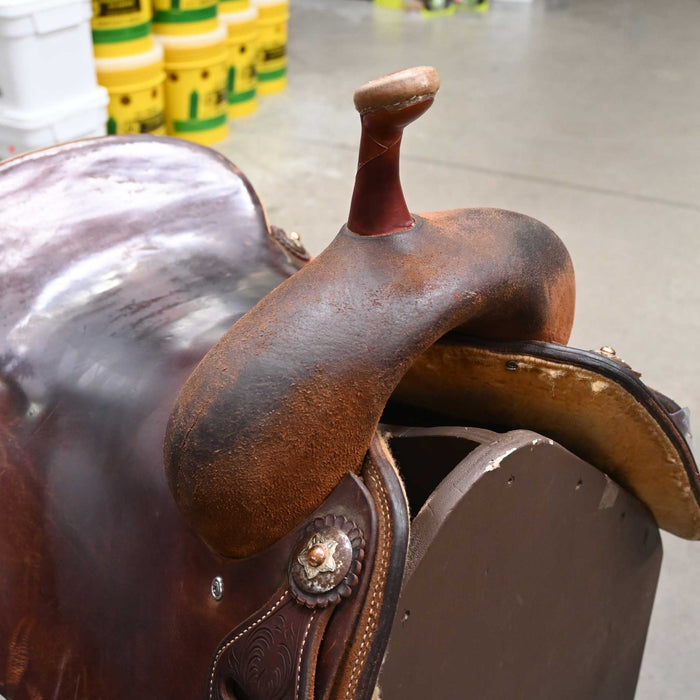 16" USED JEFF SMITH BUSTER WELCH CUTTING SADDLE