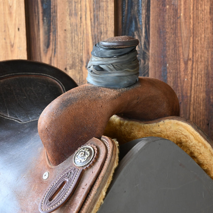 14" USED CACTUS TEAM ROPING SADDLE