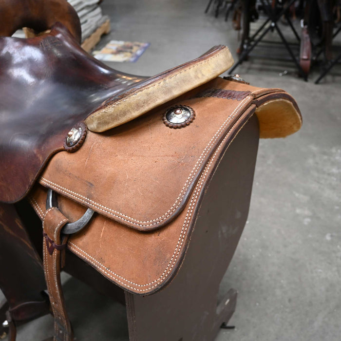 16" USED JEFF SMITH BUSTER WELCH CUTTING SADDLE