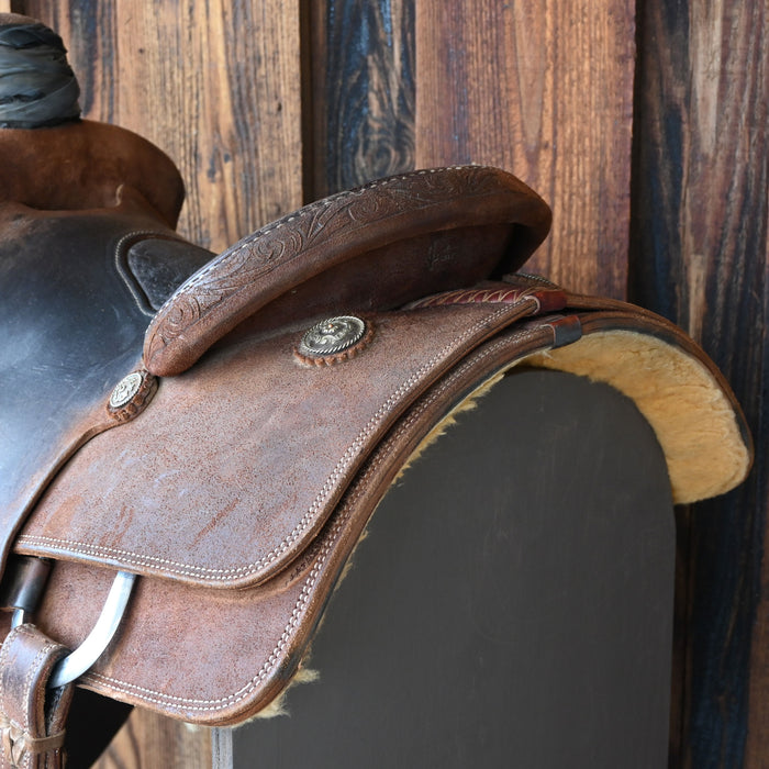 14" USED CACTUS TEAM ROPING SADDLE