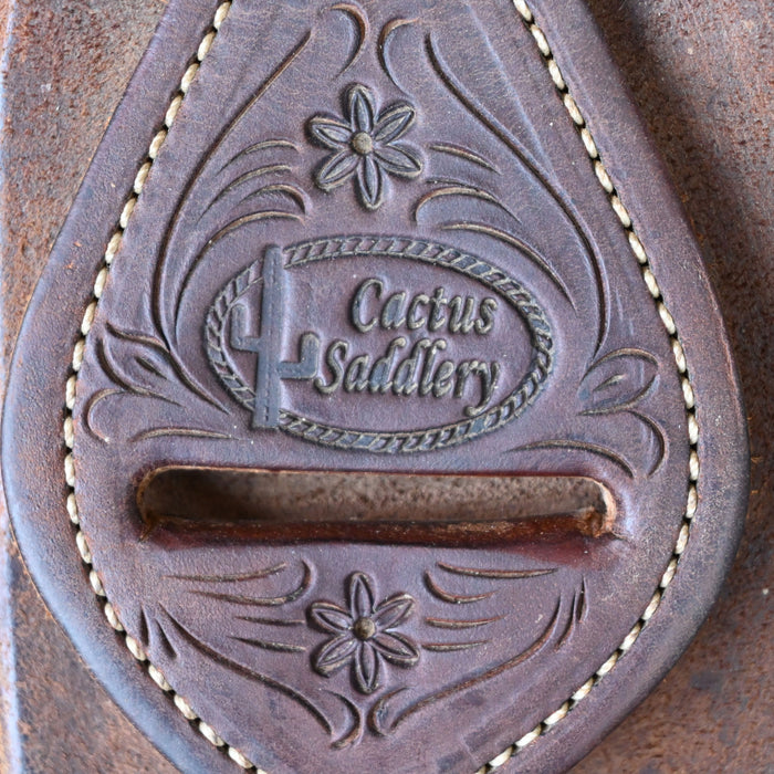 14" USED CACTUS TEAM ROPING SADDLE