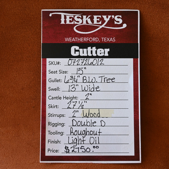 15" TESKEY'S PRO CUTTING SADDLE