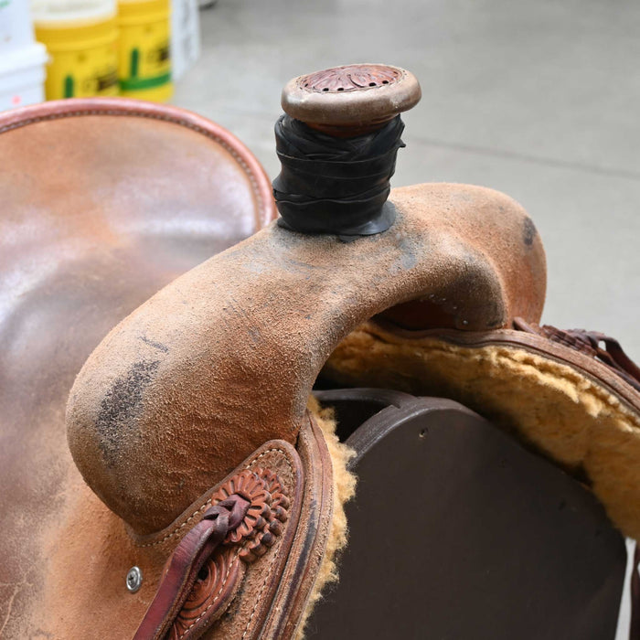 14" USED LANCE HORNER TEAM ROPING SADDLE