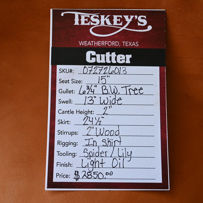 15" TESKEY'S PRO CUTTING SADDLE