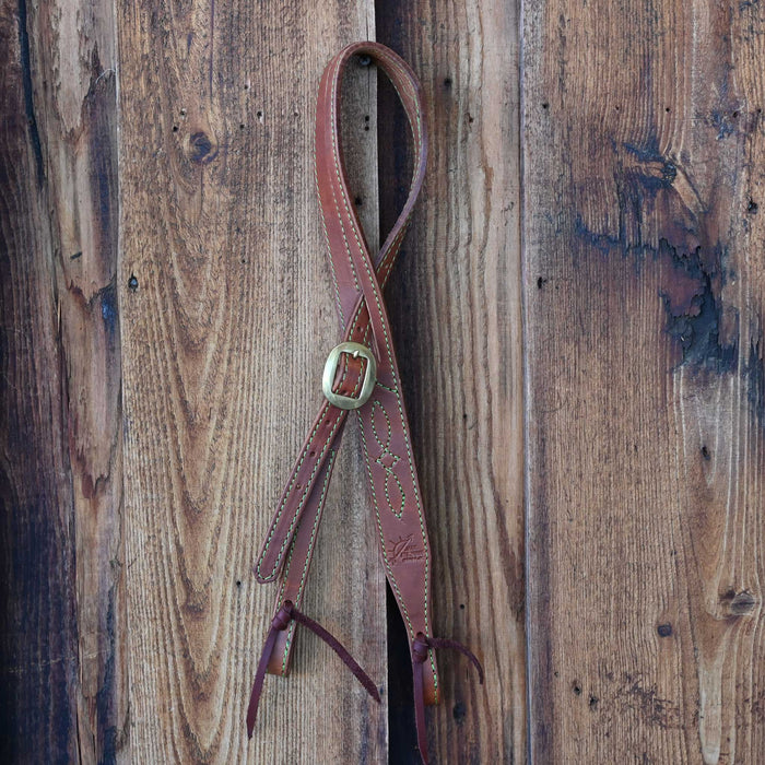 Jack Parsons 3/4" Headstall w/Green Stitch - Multiple Styles