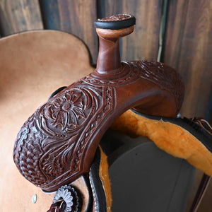 15.5" TESKEY'S PRO CUTTER RANCH CUTTER SADDLE Saddles TESKEY'S SADDLERY LLC