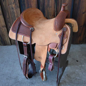 16" TESKEY'S RANCH CUTTER SADDLE Saddles TESKEY'S SADDLERY LLC   