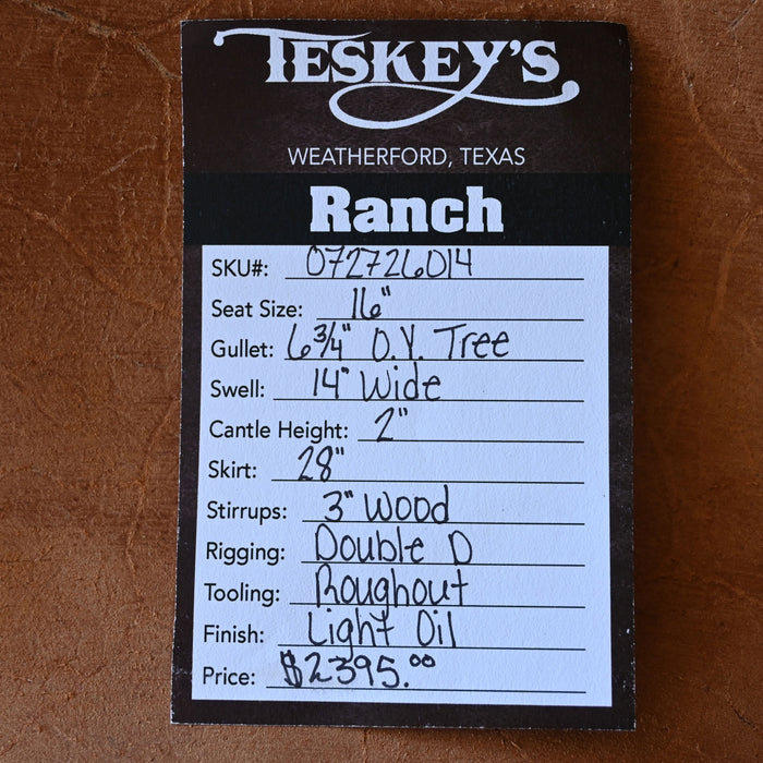 16" TESKEY'S RANCH SADDLE