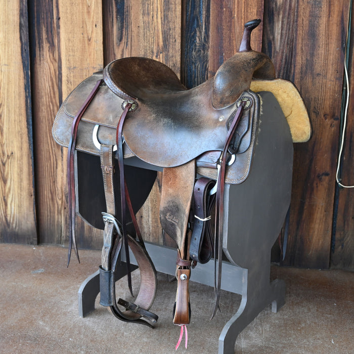 16" USED JEFF SMITH CUTTING SADDLE