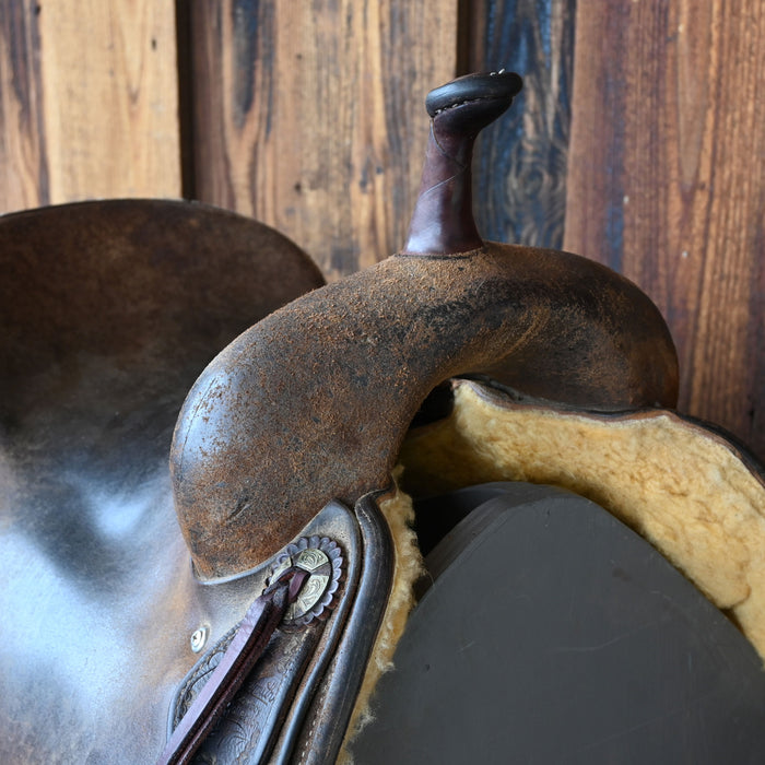16" USED JEFF SMITH CUTTING SADDLE