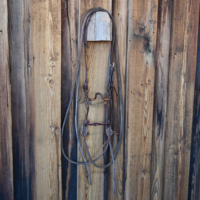 Dennis Moreland Solid Port Bridle Rig w/Split Ear Headstall