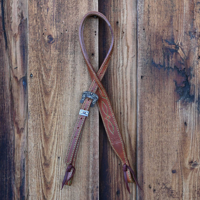 Jack Parsons 3/4" Headstall w/Green Stitch - Multiple Styles