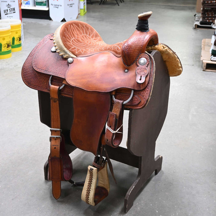 15.5" USED BILLY COOK TEAM ROPING SADDLE Saddles - Used Billy Cook
