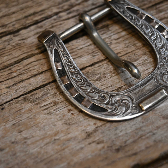 Vintage Sterling Silver & 10K Gold McCabe Horse Shoe Buckle Collectibles McCabe