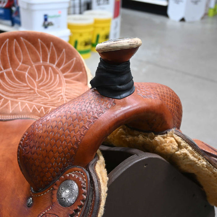 15.5" USED BILLY COOK TEAM ROPING SADDLE Saddles - Used Billy Cook
