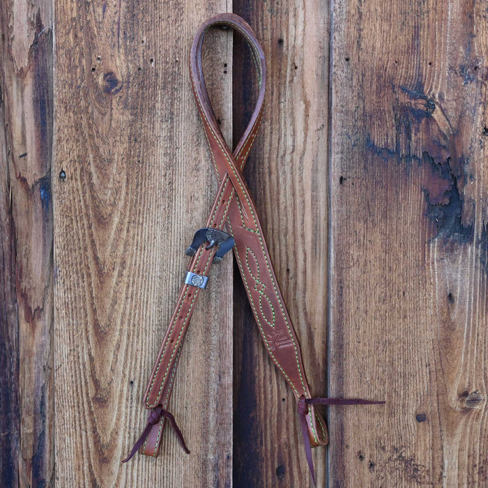 Jack Parsons 3/4" Headstall w/Green Stitch - Multiple Styles