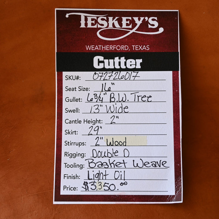 16" TESKEY'S PRO CUTTING SADDLE