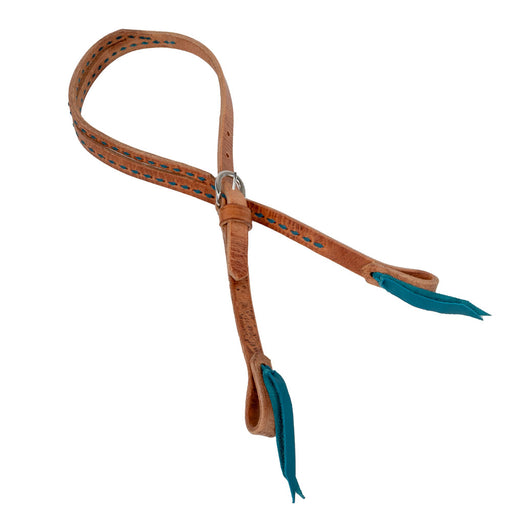 Teskey's Buckstitch Split Ear Headstall Tack - Headstalls Teskey's Turquoise