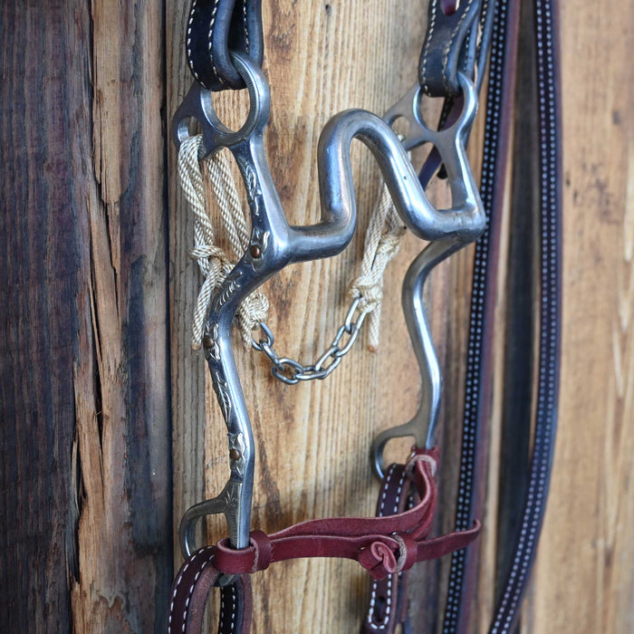 Cowpuncher Solid Port Bridle Rig w/Split Ear Headstall