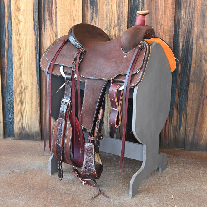 14" TESKEY'S TEAM ROPING SADDLE