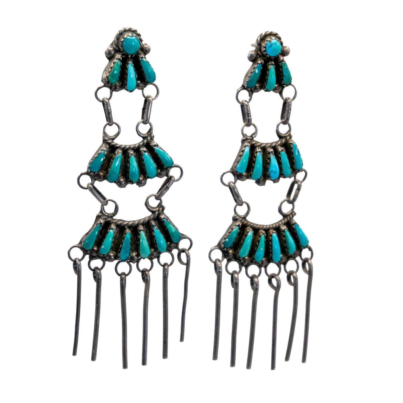 Vintage 1940 Zuni Chandelier Earrings WOMEN - Accessories - Jewelry - Earrings Linda Winter
