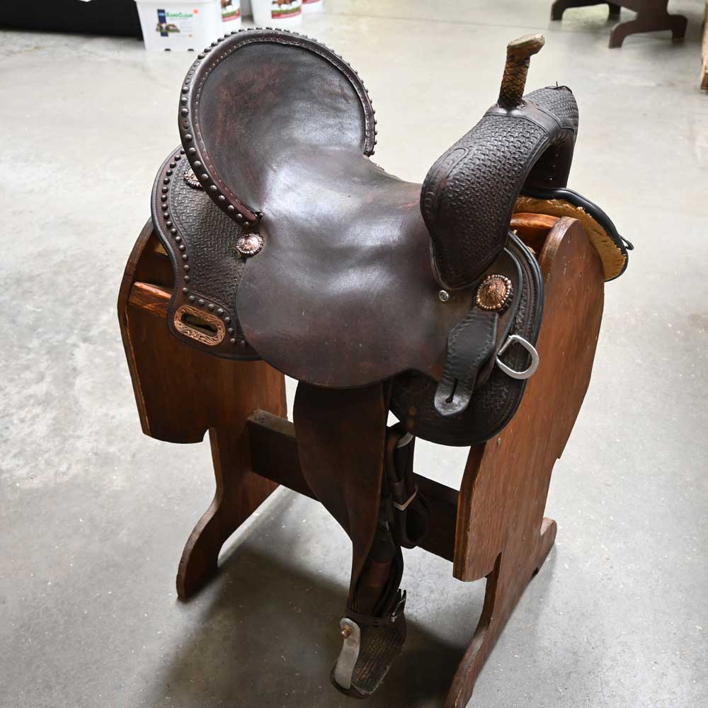 15" USED HORSE WORLD TACK BARREL SADDLE Saddles Horse Tack World   