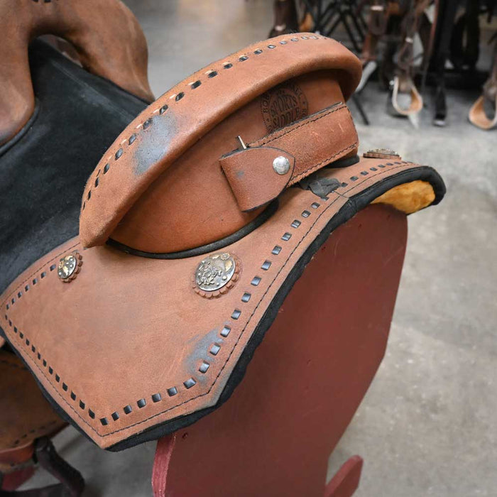 14.5" USED GENUINE TREELESS BARREL SADDLE Saddles - Used Genuine Sports