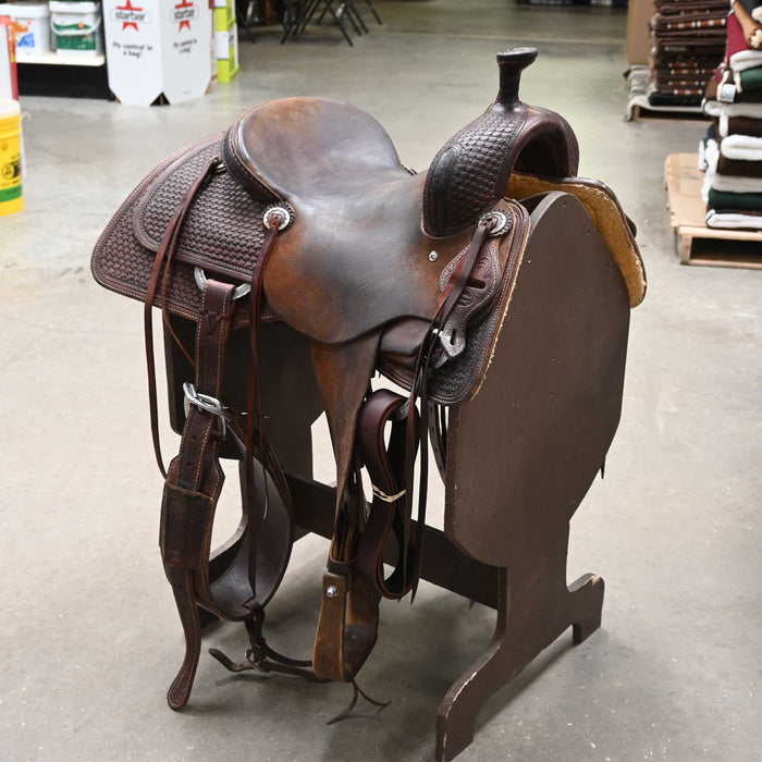 15" USED TESKEY'S RANCH CUTTER SADDLE