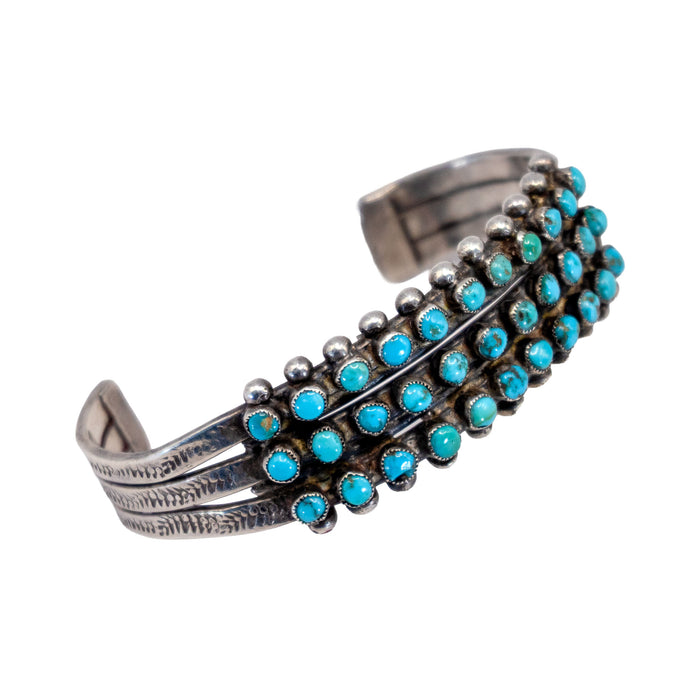 Vintage Three Row Snake Eye Cuff