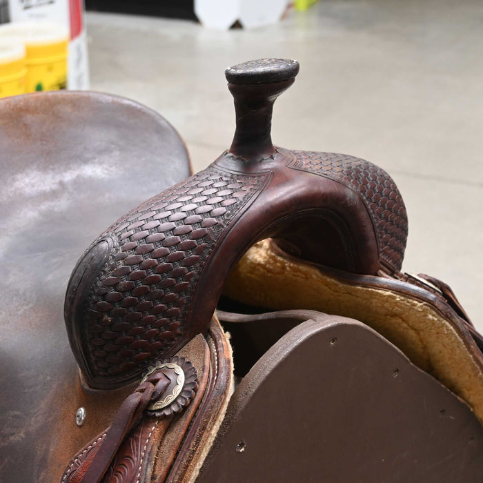 15" USED TESKEY'S RANCH CUTTER SADDLE