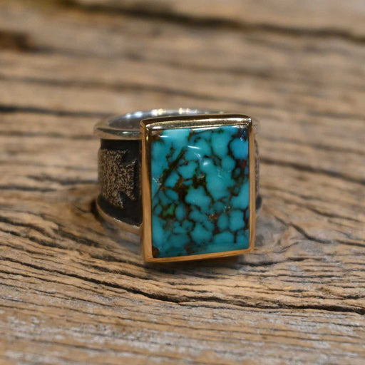 Vintage Begay Sterling Silver & 18k Gold Ring WOMEN - Accessories - Jewelry - Rings Begay