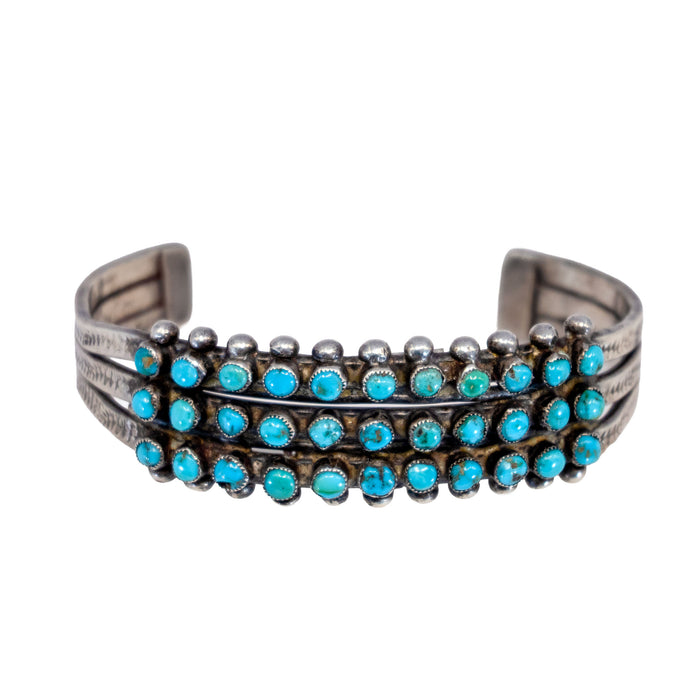 Vintage Three Row Snake Eye Cuff