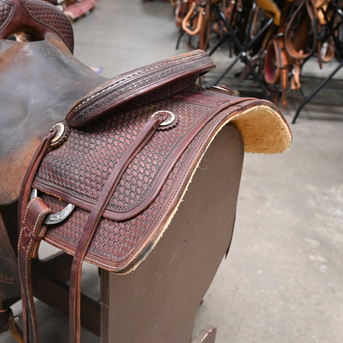 15" USED TESKEY'S RANCH CUTTER SADDLE