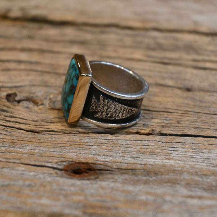 Vintage Begay Sterling Silver & 18k Gold Ring WOMEN - Accessories - Jewelry - Rings Begay