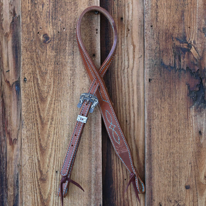 Jack Parsons 3/4" Headstall w/Blue Stitch - Multiple Styles