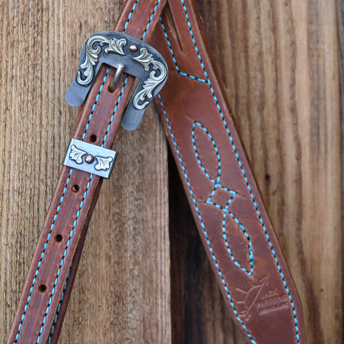 Jack Parsons 3/4" Headstall w/Blue Stitch - Multiple Styles