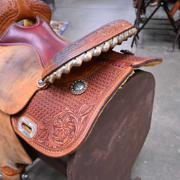 13.5" USED FORT WORTH BARREL SADDLE Saddles - Used Fort Worth Saddle Co.
