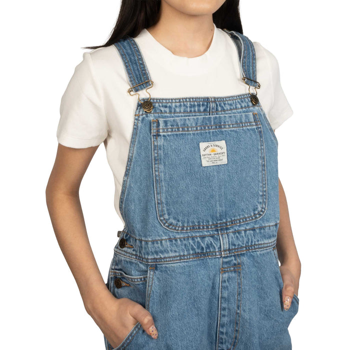 Worn Indigo Tide Short Overall WOMEN - Clothing - Jumpsuits & Rompers Rhythm