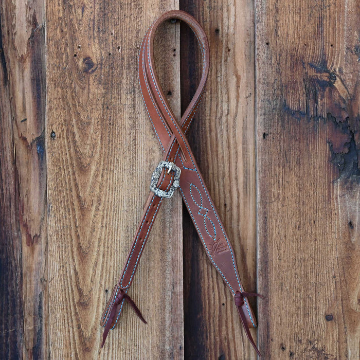 Jack Parsons 3/4" Headstall w/Blue Stitch - Multiple Styles