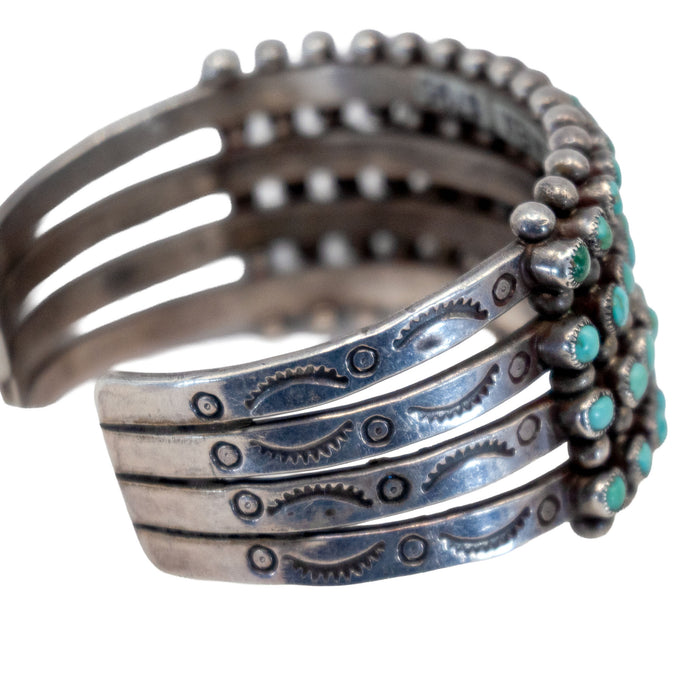 Vintage Four Row Snake Eye Cuff