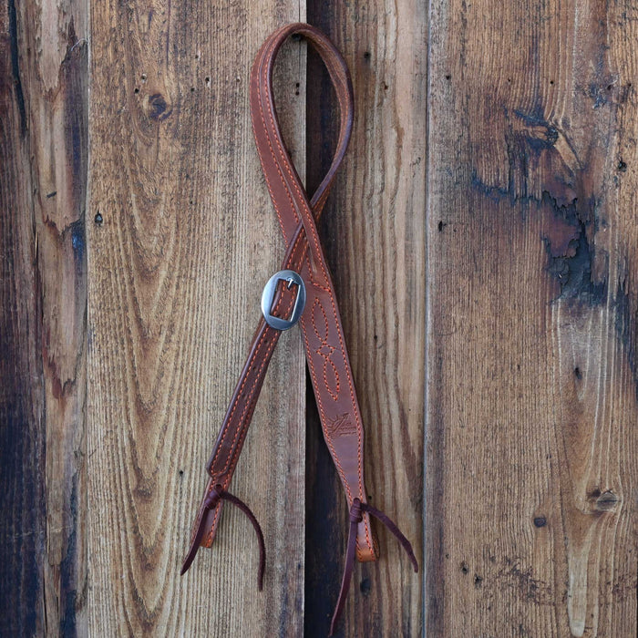 Jack Parsons 3/4" Headstall w/Orange Stitch - Multiple Styles