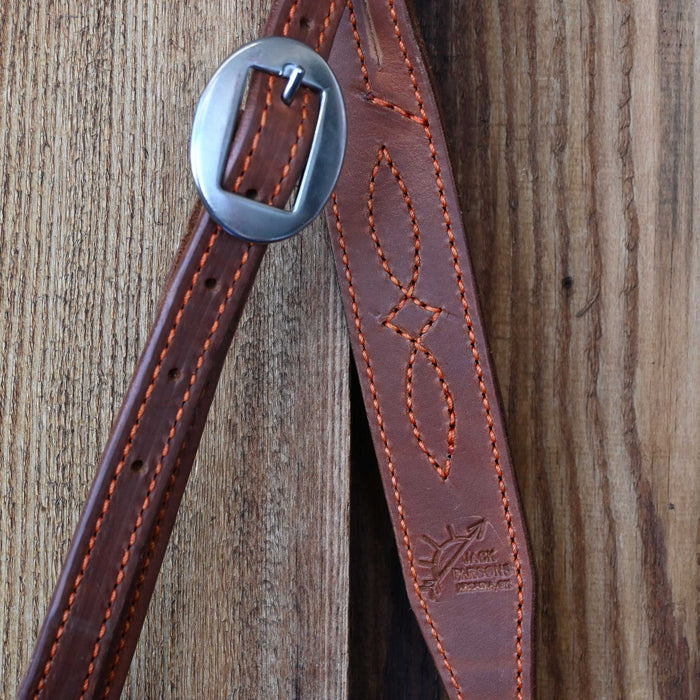Jack Parsons 3/4" Headstall w/Orange Stitch - Multiple Styles
