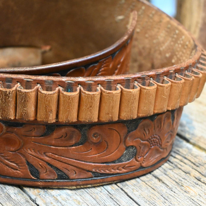 Vintgae H. H. Heiser Tooled Gun Holster & Ammo Belt Collectibles H. H. Heiser