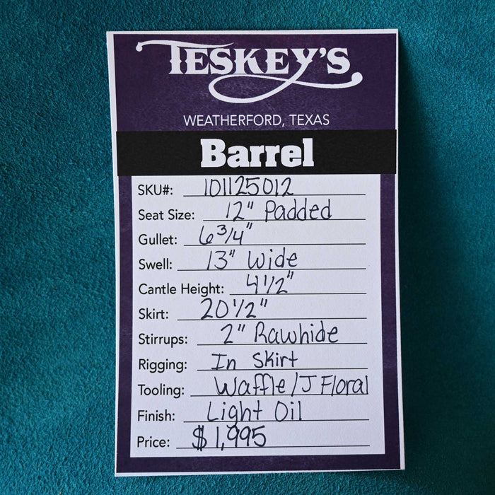 12" TESKEY'S YOUTH BARREL SADDLE