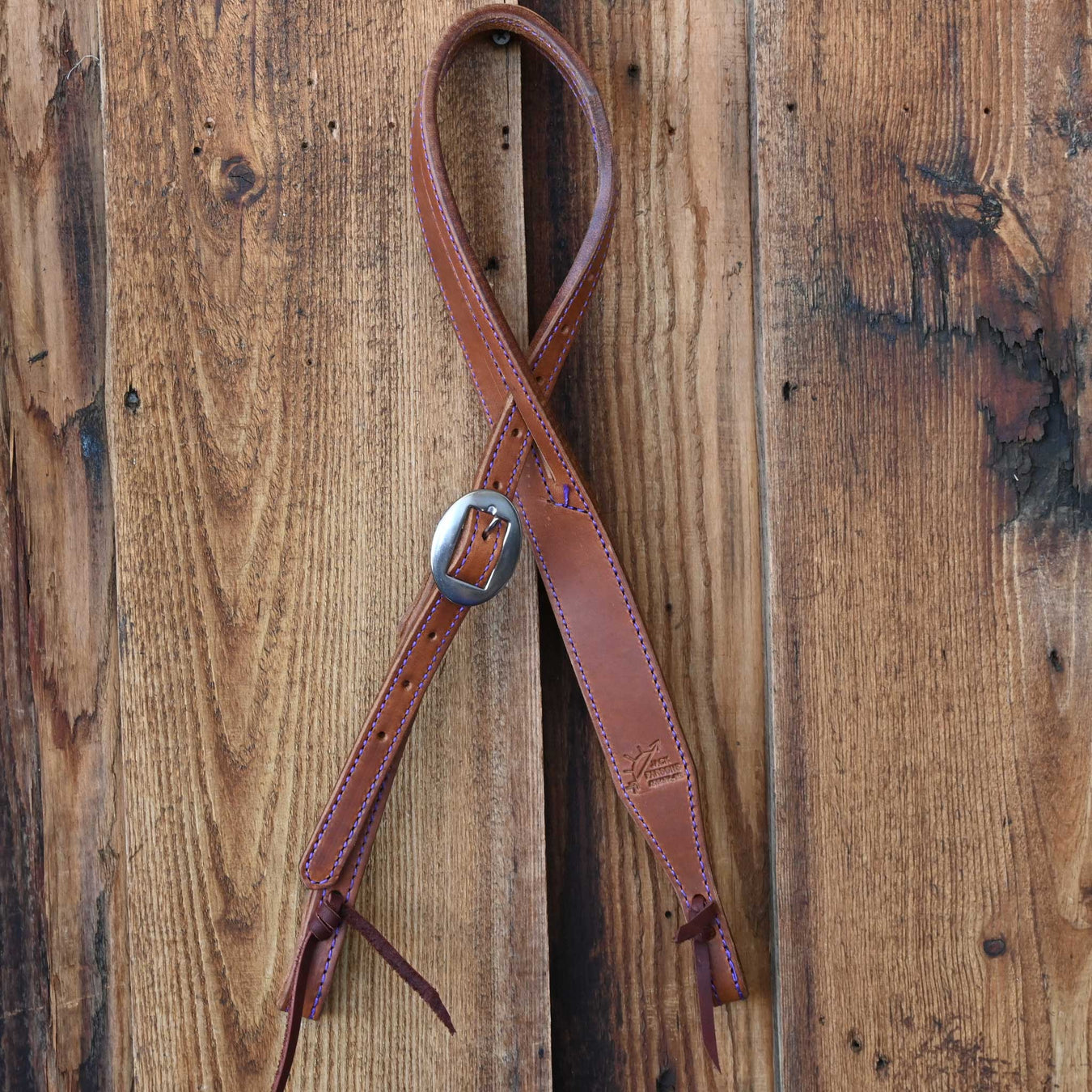 Jack Parsons 3/4" Headstall w/Purple Stitch - Multiple Styles Tack - Headstalls Jack Parsons