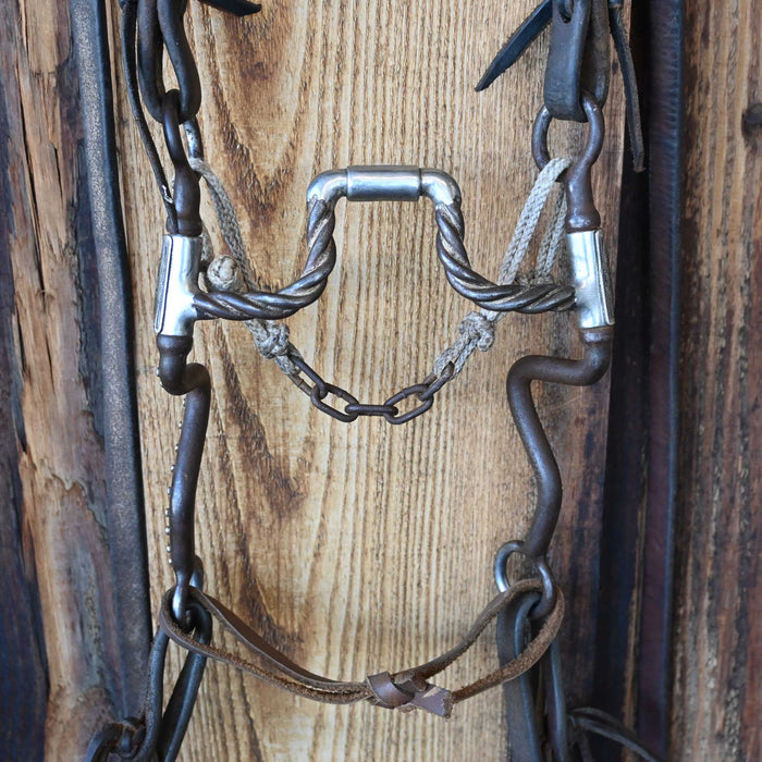 Myler Twisted Wire Hinge Port Bridle Rig w/Single Ear Headstall