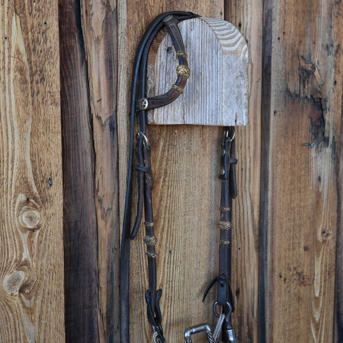 Myler Twisted Wire Hinge Port Bridle Rig w/Single Ear Headstall