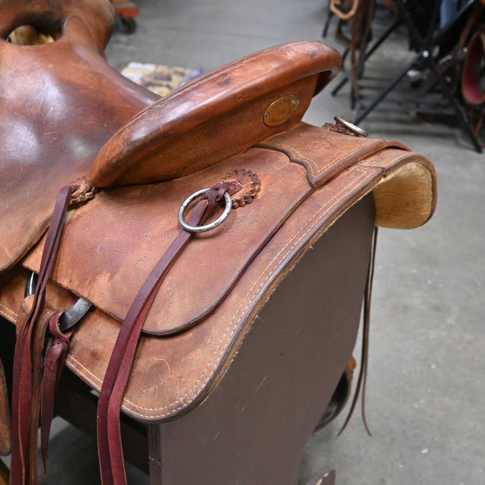 15.5" USED NICK HINES POST HORN SADDLE