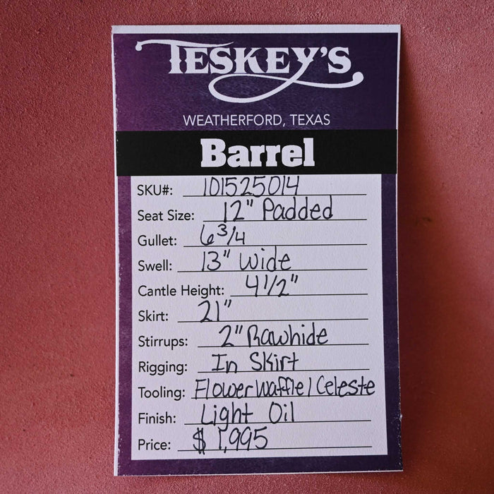 12" TESKEY'S YOUTH BARREL SADDLE Saddles - New Teskey's Saddlery