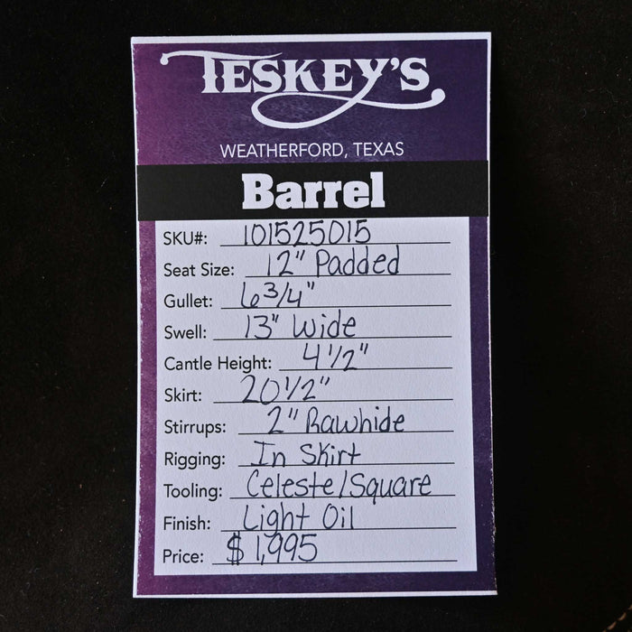12" TESKEY'S YOUTH BARREL SADDLE